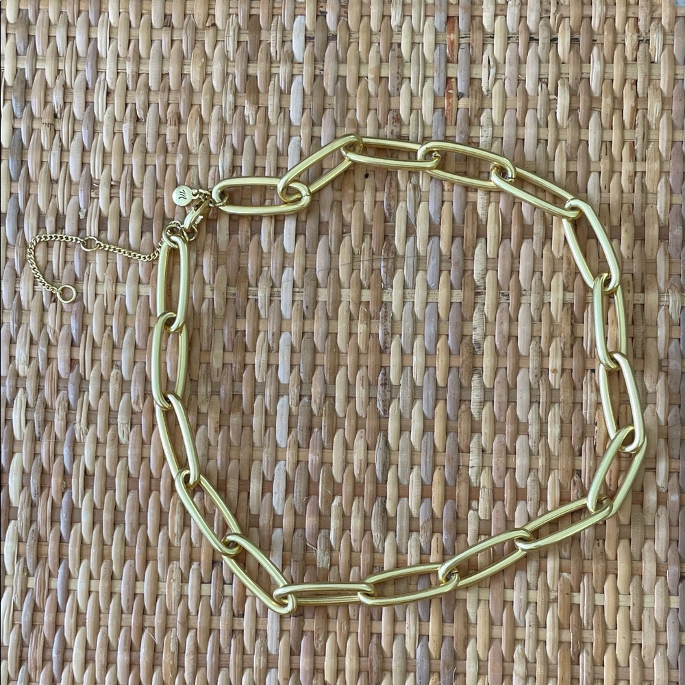 Madewell Paperclip Gold Chain Link Necklace